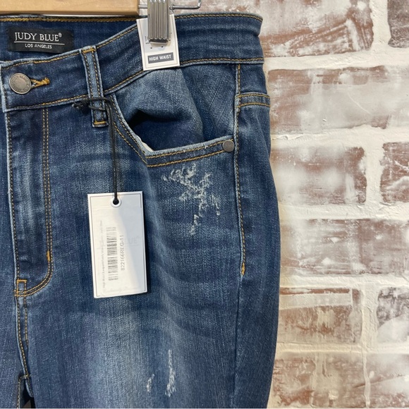 Judy blue skinny fit Distressed Blue Jeans size 11 - Picture 2 of 10